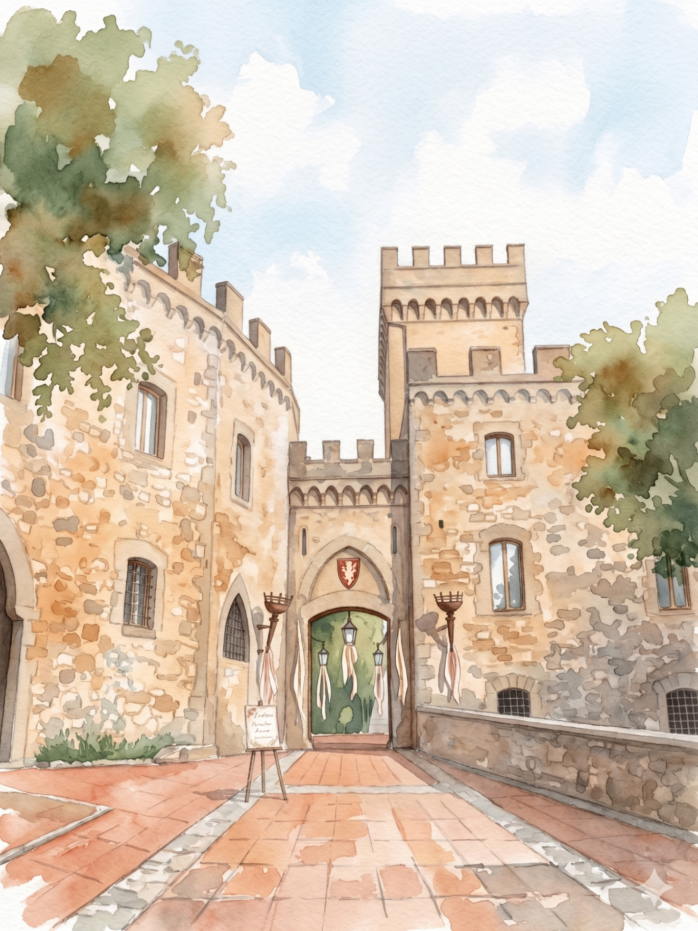 Aquarela do Castello Palazzo Al Piano